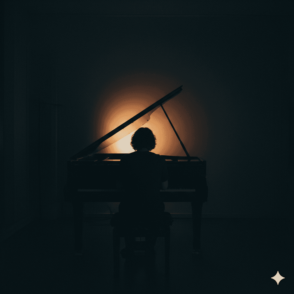 Pianist performing